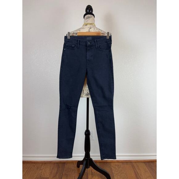 B22 MOTHER High Waisted Looker Blow out Jeans Womens 27 Off Duty Model Street - Picture 3 of 10